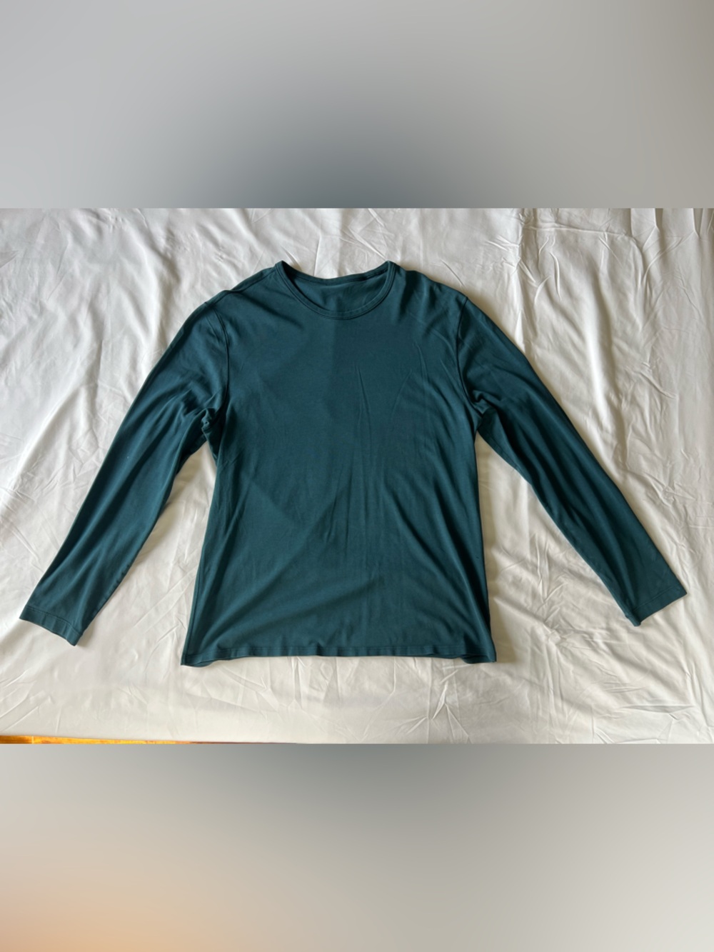 Long Sleeve Crewneck Top - Teal Green
